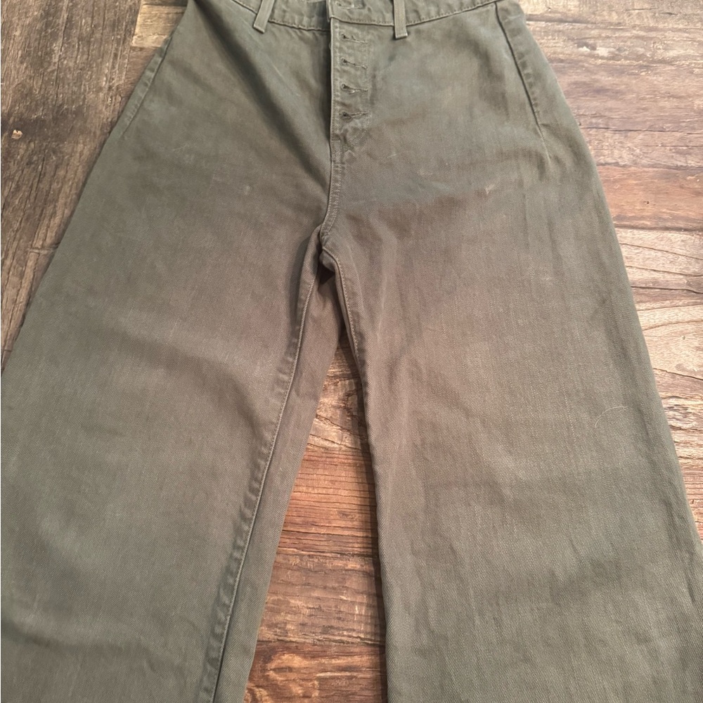 Veronica Beard High Rise Green Jeans